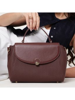 Fastrack - Twine Charm Satchel Bag With Detachable Strap - Brown