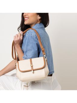 Fastrack - Orbit Flap White Sling Bag