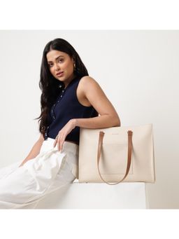 Fastrack - Carryall White Laptop Tote Bag With Detachable Strap