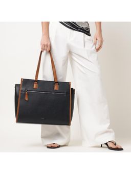 Fastrack - Power Carry Laptop Tote Bag With Detachable Strap - Black