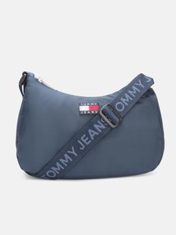 Tommy Hilfiger - Solid Blue Polyester Handbag with Detachable Strap