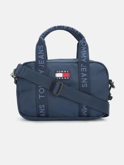 Tommy Hilfiger - Logo Blue Polyester Sling Bag with Detachable Strap