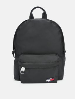 Tommy Hilfiger - Solid Black Polyester Backpack