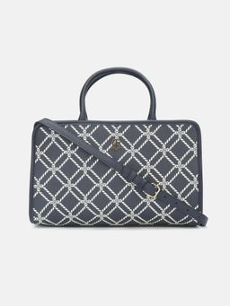 Tommy Hilfiger - Printed Navy Blue Polyurethane Sling Bag