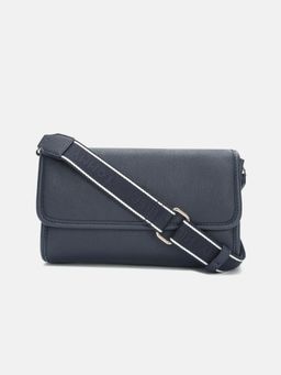 Tommy Hilfiger - Solid Navy Blue Polyurethane Sling Bag