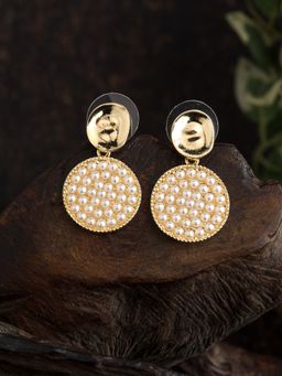 E2O - Contemporary Gold Toned Black Drop With White Stone