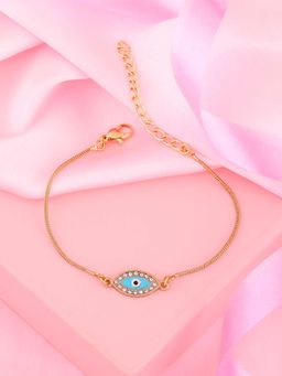 Estele - Gold Plated Spiritual Evil Eye Bracelet with Crystals and Enamel for Men and Women