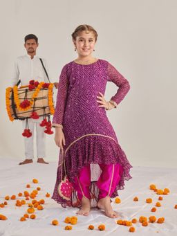 PSPeaches - Girls Printed Kurta with Dhoti (Set of 2)