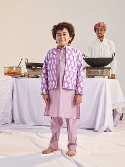 PSPeaches - Boys Regular Kurta with Pyjamas and Jacket (Set of 3)