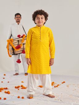 PSPeaches - Boys Ethnic Motifs Regular Kurta with Pajama (Set of 2)
