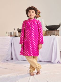 PSPeaches - Boys Regular Sequinned Kurta with Pyjamas (Set of 2)