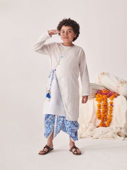 PSPeaches - Boys Regular Thread Work Kurta with Dhoti Pants (Set of 2)