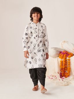PSPeaches - Boys Printed Regular Kurta with Dhoti Pants (Set of 2)