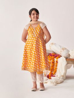 PSPeaches - Girls Regular Kurta with Pyjamas & Dupatta (Set of 3)