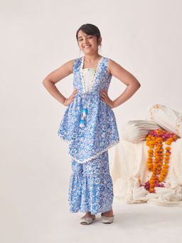 PSPeaches - Girls Regular Kurta with Sharara (Set of 2)