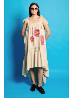 CINCIN Fashion - Poplin High Low Embroidered Maxi Dress