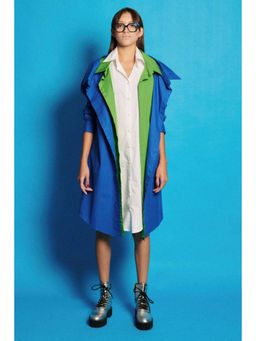 CINCIN Fashion - Tricolour Layered Shirt Midi Dress