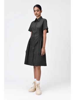 Genes Lecoanet Hemant - Semi-Fit Shirt Dress With Back Cutout - Black