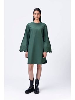 Genes Lecoanet Hemant - A-Line Dress With Box Pleats And Heritage Ravioli Embroidery