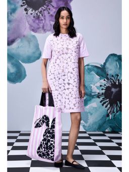 Genes Lecoanet Hemant - Cutout Embroidery Relax Fit Dress - Smoothie Pink