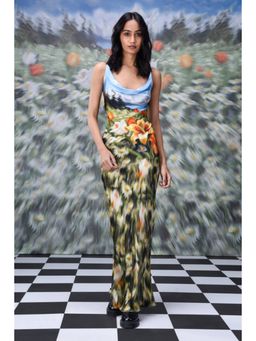 Genes Lecoanet Hemant - Garden Print Slim Fit Maxi Dress