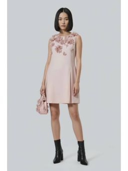 Genes Lecoanet Hemant - Rose Pink Embellished A-Line Dress
