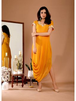 Omana by Ranjana Bothra - Mango Mojito Cowl Dress