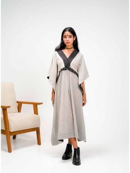 PRATHAA - Kotpad White Kaftan Dress