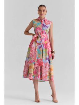 ZABELLA - Amour Print Flared Midi Dress