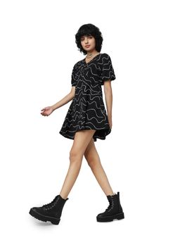 ONLY - Women Printed Black Dress