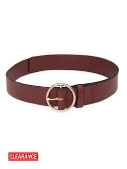 Twenty Dresses by Nykaa Fashion - Maroon Solid Jeans Belt