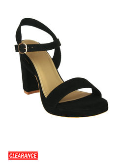 Twenty Dresses by Nykaa Fashion - Black Solid Open Toe Block Heels