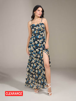 Twenty Dresses by Nykaa Fashion - Multi Color Floral Fit & Flare Maxi Dress