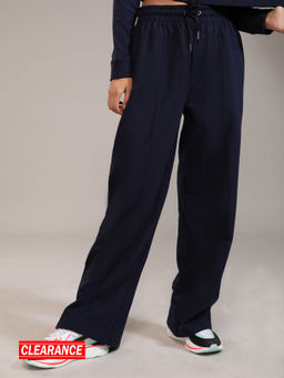 Twenty Dresses by Nykaa Fashion - Basics Navy Leave Footprints In World Sweatpants