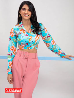 Twenty Dresses by Nykaa Fashion - Multicolor Printed Collar Neck Shirt