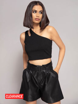 Twenty Dresses by Nykaa Fashion - Black Fight The Power Top