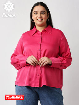 Twenty Dresses by Nykaa Fashion - Curve Fuchsia Suits My Attitude Shirt