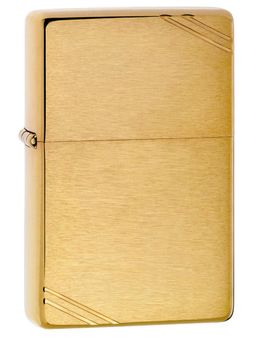 Zippo - Brushed Brass Vintage with Slashes Windproof Pocket Lighter