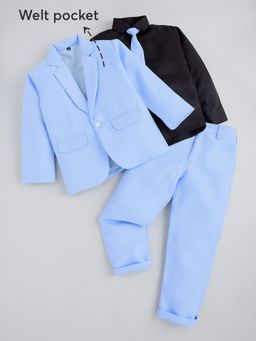 Hopscotch - Cotton Shirt with Blazer and Pant Tie