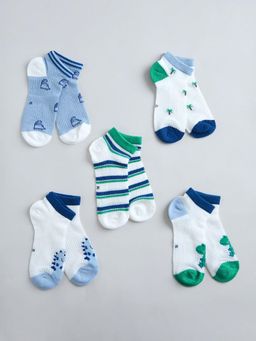 Hopscotch - Dino and Palm Island Socks (Pack of 5)