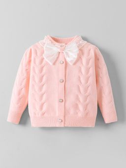 Hopscotch - Lace Applique Full-Sleeve Cardigan
