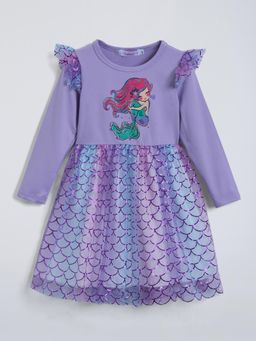 Hopscotch - Mermaid Full-Sleeve Casual Knee Length Dress