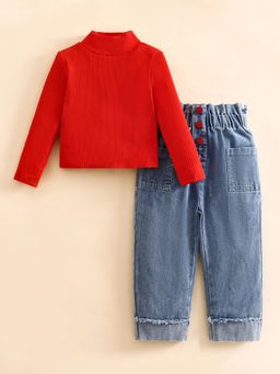 Hopscotch - Textured Top and Jeans