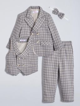 Hopscotch - Checkered Pant Set with Bow