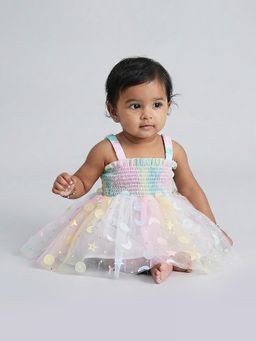 Hopscotch - Butterfly Applique Strappy Party Knee Length Dress