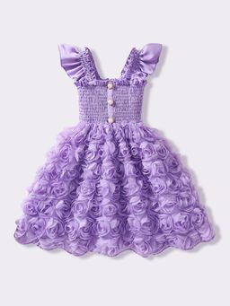 Hopscotch - Floral Applique Casual Knee Length Dress