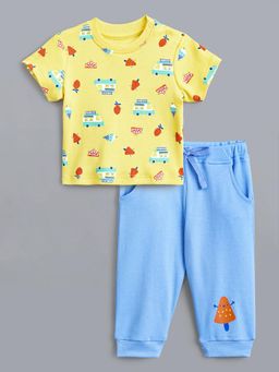 Hopscotch - Vehicle Cotton Pant With T-Shirt