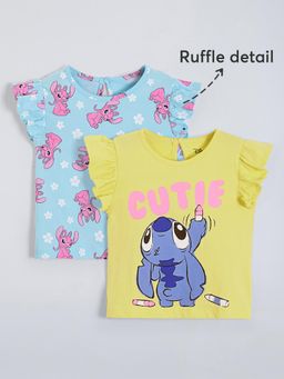 Hopscotch - Stitch Character Cotton T-Shirts (Pack of 2)