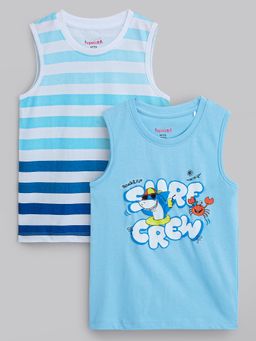 Hopscotch - Striped Cotton Vests (Pack of 2)