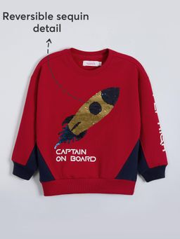 Hopscotch - Reversible Sequin Embellished Sweatshirt